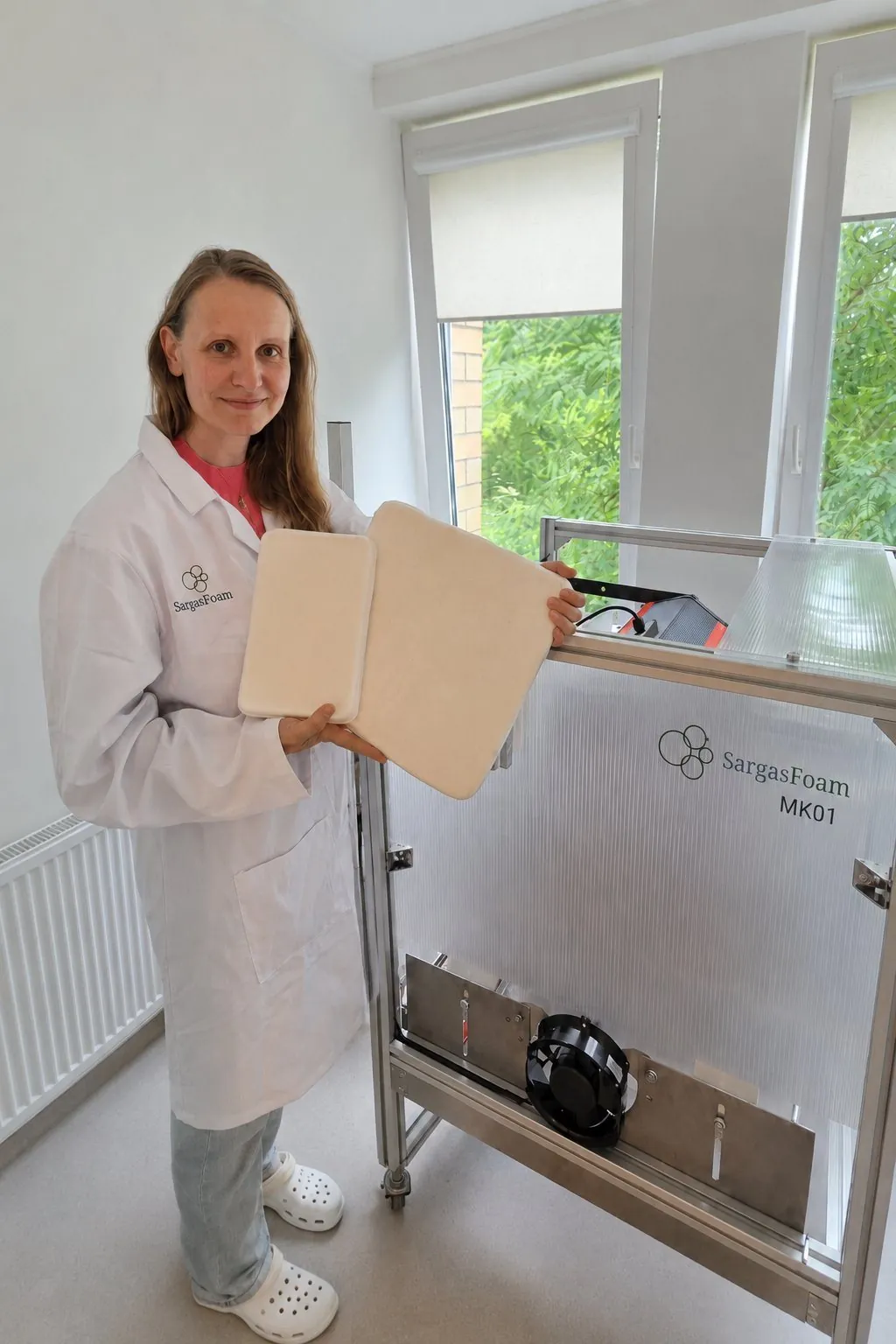 SargasFoam foam panels from the lab in Lithuania